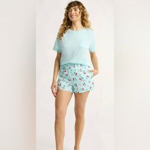 Joyspun Cherry Print Woven Pajama Boxer Shorts